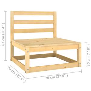 Garten-Lounge-Set (4-teilig) 3009912-2 Grau - Holz