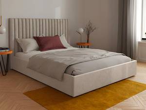 Bett mit Bettkasten SARAH Taupe - 214 x 170 cm