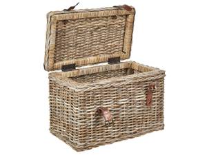 Korb IRBID 2-tlg Blau - Braun - Rattan - 37 x 20 x 20 cm