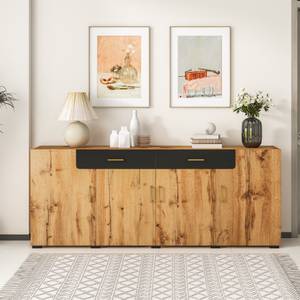 Sideboard Emma Braun - Holzwerkstoff - 208 x 80 x 39 cm