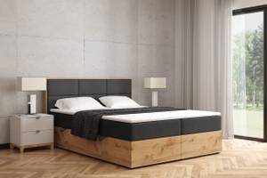 Boxspringbett LOLLY1 Schwarz - Breite: 160 cm - H3