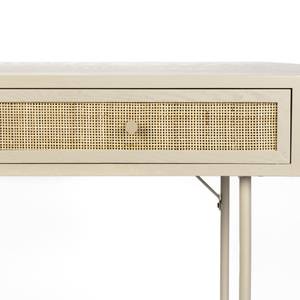 Table console Amaya Beige - En partie en bois massif - 120 x 76 x 40 cm