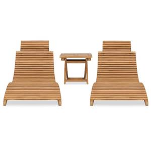 Garten-Lounge-Set (3-teilig 3059960 Braun - Massivholz - Holzart/Dekor - 50 x 55 x 175 cm