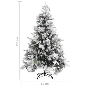 Sapin de noël Vert - Blanc - Métal - Matière plastique - 80 x 150 x 80 cm