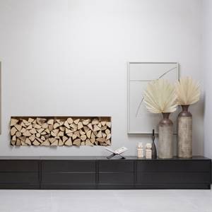 TV Möbel Finca Schwarz - Holzart/Dekor - Holz teilmassiv - 100 x 40 x 40 cm