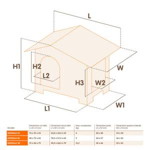 Chenil 294425 Gris - Matière plastique - 88 x 65 x 72 cm