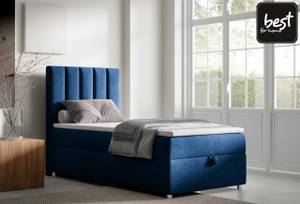 BOXSPRINGBETT mit Bettkasten Trinity K10 Blau - Tiefe: 90 cm