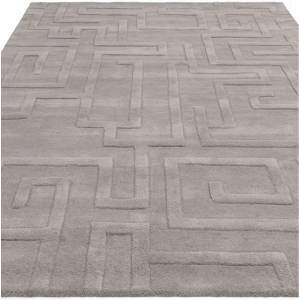 Tapis moderne pure laine tufté main ZEMA Gris - 120 x 170 cm