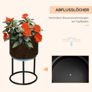 Blumenständer Set 845-568BK Braun - Metall - 22 x 41 x 22 cm