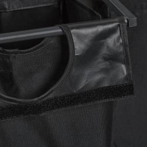 Wäschekorbregal mit Ablage Schwarz - Braun - Holzwerkstoff - Metall - Textil - 73 x 72 x 33 cm