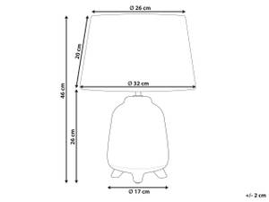 Tischlampen FAJARDO Grau - Weiß - Keramik - 32 x 46 x 32 cm