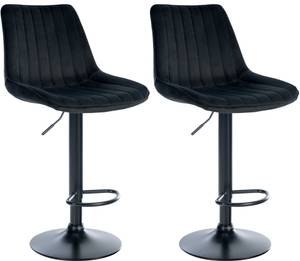 Tabouret de bar Toni Lot de 2 Noir