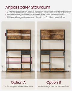 Standregal Bonita Braun - Holzwerkstoff - 40 x 180 x 110 cm