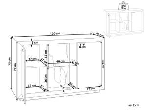 Buffet MARANA Noir - Marron - Bois manufacturé - 120 x 75 x 42 cm