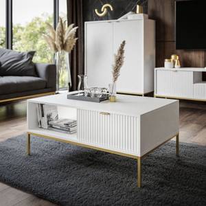 Couchtisch CORTADO GOLD L-104 Weiß