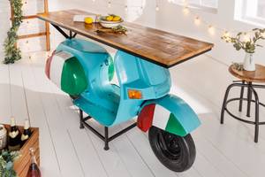 Theke SCOOTER Braun - Massivholz - Holzart/Dekor - 166 x 86 x 46 cm