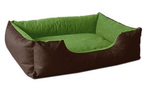 Lit pour chien, coussin LUPI Marron - Vert - 65 x 18 x 80 cm