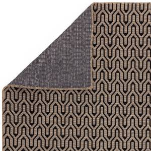 Moderner Teppich Jute Baumwolle LATTICE Schwarz - 120 x 170 cm