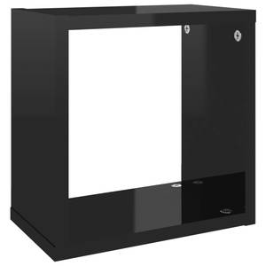 Étagère cube (lot de 2) 3016486-4 Noir brillant - 26 x 26 x 15 cm - Nombre de pièces dans le lot : 2