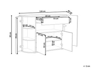 Sideboard JEROME Schwarz - Braun - Holzwerkstoff - 120 x 83 x 40 cm