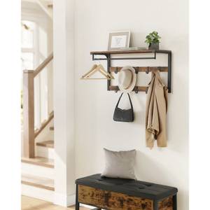 Wandgarderobe Copenhagen Braun - Metall - 80 x 42 x 30 cm