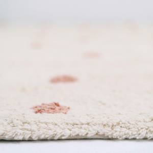 NÜMI Rose nude tapis enfant à pois Ecru - Rose foncé