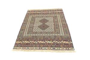 Kelim Afghan - 157x100cm Beige - Naturfaser - 100 x 1 x 157 cm