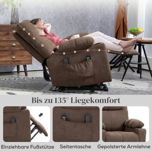 Sessel mit Aufstehhilfe 713-152V90DR Braun