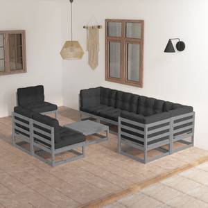 Garten-Lounge-Set (9-teilig) 3009798-2 Anthrazit - Grau