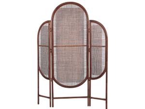 Paravent VIGEVANO Blau - Braun - Rattan - 134 x 180 x 4 cm