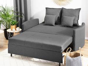 2-Sitzer Sofa HOVIN Schwarz - Grau - Textil - 166 x 84 x 92 cm