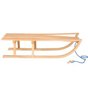 Holzschlitten mit Zugseil 89cmBuchenholz Braun - Massivholz - 35 x 22 x 89 cm