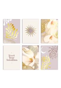 Glitzernde Palme Gold Poster Set Papier - 70 x 50 x 70 cm