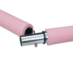 Pilatesstab mit Widerstandsbändern Schwarz - Pink - Metall - Kunststoff - 91 x 86 x 3 cm