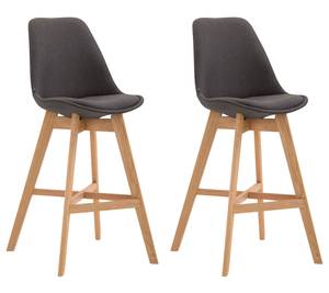 Tabouret de bar Cannes Lot de 2 Gris lava