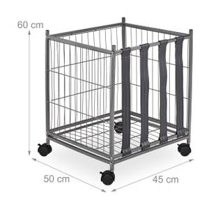 Ballwagen aus Metall Grau - Metall - 50 x 60 x 45 cm