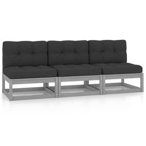 Gartensofa (3-teilig) 3009875-2 Grau