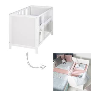 2in1 Babybett mit Matratze safe asleep® Weiß