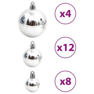 Weihnachtskugel (100er Set) 295555 Blau - Silber