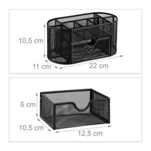 Schreibtischorganizer mit Stifthaltern Schwarz