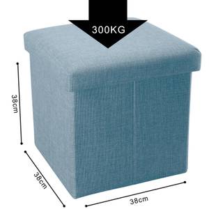 Sitzhocker Sitzwürfel Fußhocker Hocker Blau - Textil - 38 x 38 x 38 cm