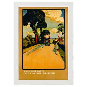 Bilderrahmen Poster 1914 Open Road Weiß