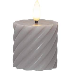 Dekorative Tischleuchte Flamme Swirl Beige - Wachs - 5 x 8 x 5 cm