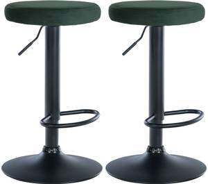 Tabouret de bar Ponte Lot de 2 Noir - Vert