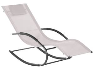 Chaise longue CARANO II Beige - Noir