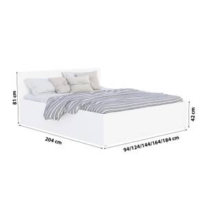 Doppelbett Schlafzimmer Ampo Bett Weiß - Breite: 140 cm