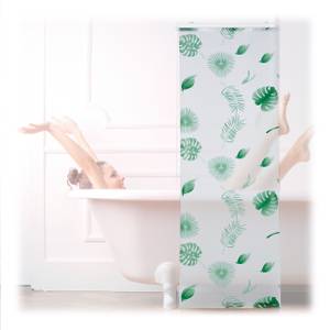Store de baignoire feuilles vert Largeur : 60 cm