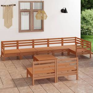 Garten-Lounge-Set Braun - Massivholz - Holzart/Dekor - 64 x 29 x 64 cm