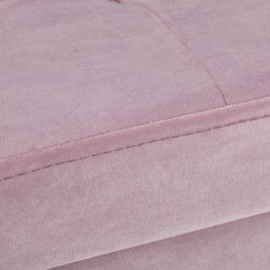 Rosa Hocker aus Samt Pink - Holzwerkstoff - Kunststoff - Textil - 38 x 38 x 38 cm