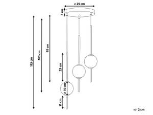 Lampe suspension SHANNON Doré - Blanc